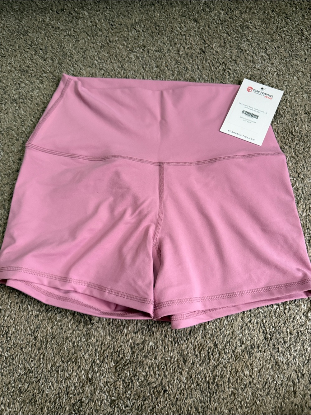 Born Primitive Women's High Waist Pink Athletic Shorts Size M